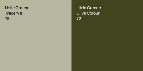 78 Tracery II vs 72 Olive Colour