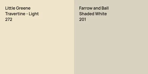 272 Travertine - Light vs 201 Shaded White