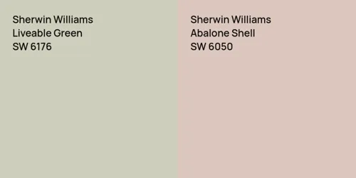 SW 6176 Liveable Green vs SW 6050 Abalone Shell