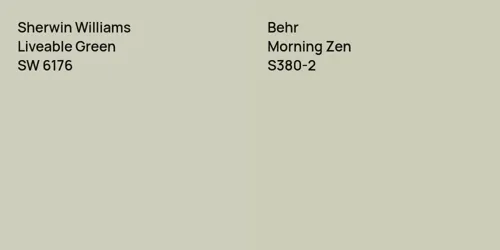 SW 6176 Liveable Green vs S380-2 Morning Zen