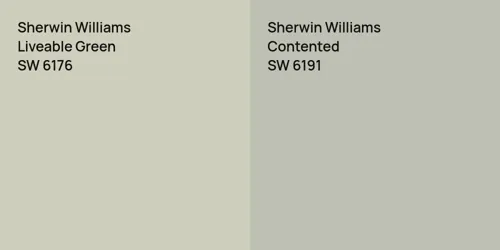 SW 6176 Liveable Green vs SW 6191 Contented