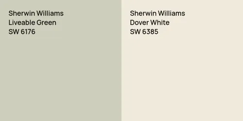 SW 6176 Liveable Green vs SW 6385 Dover White