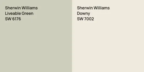 SW 6176 Liveable Green vs SW 7002 Downy