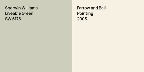 SW 6176 Liveable Green vs 2003 Pointing