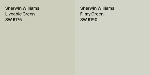 SW 6176 Liveable Green vs SW 6190 Filmy Green