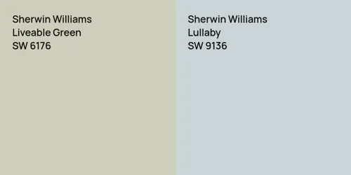 SW 6176 Liveable Green vs SW 9136 Lullaby