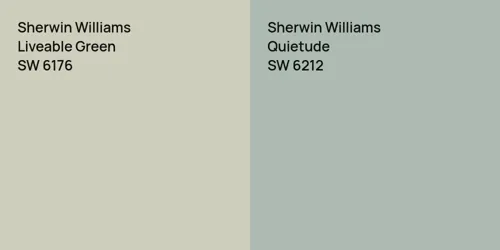 SW 6176 Liveable Green vs SW 6212 Quietude