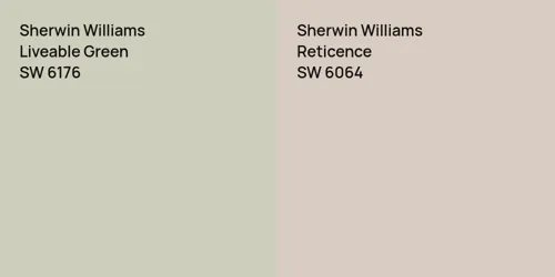 SW 6176 Liveable Green vs SW 6064 Reticence