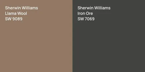 SW 9089 Llama Wool vs SW 7069 Iron Ore