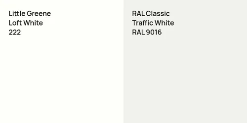 222 Loft White vs RAL 9016 Traffic White