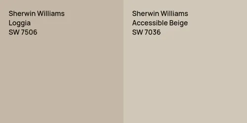 SW 7506 Loggia vs SW 7036 Accessible Beige