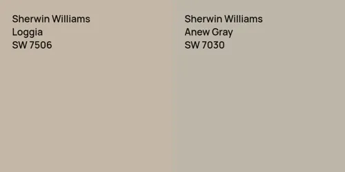 SW 7506 Loggia vs SW 7030 Anew Gray