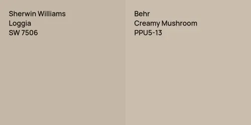 SW 7506 Loggia vs PPU5-13 Creamy Mushroom