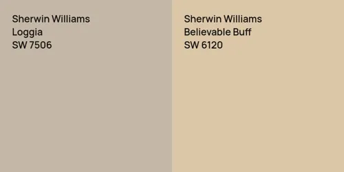 SW 7506 Loggia vs SW 6120 Believable Buff