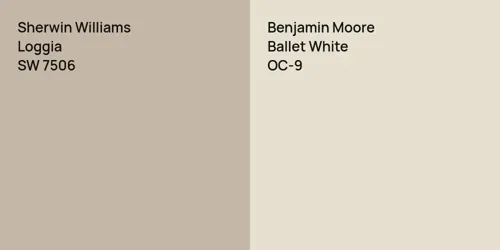 SW 7506 Loggia vs OC-9 Ballet White