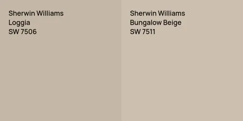 SW 7506 Loggia vs SW 7511 Bungalow Beige