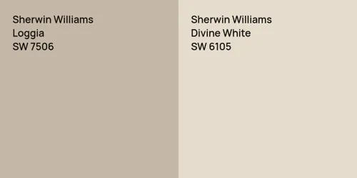 SW 7506 Loggia vs SW 6105 Divine White