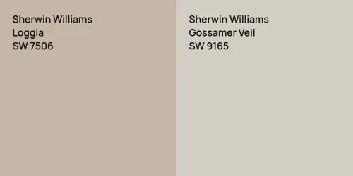 SW 7506 Loggia vs SW 9165 Gossamer Veil