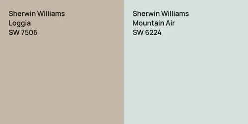 SW 7506 Loggia vs SW 6224 Mountain Air