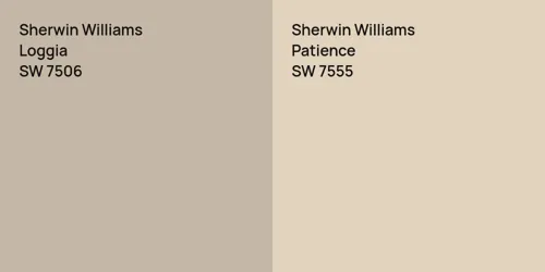 SW 7506 Loggia vs SW 7555 Patience