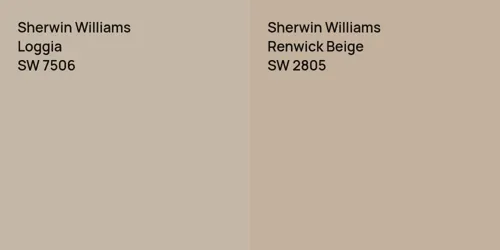 SW 7506 Loggia vs SW 2805 Renwick Beige