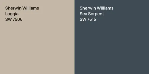 SW 7506 Loggia vs SW 7615 Sea Serpent