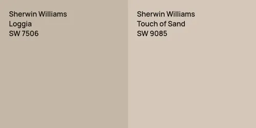 SW 7506 Loggia vs SW 9085 Touch of Sand