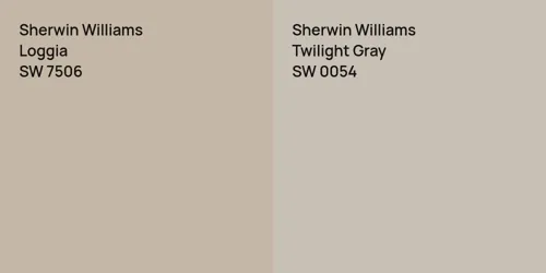 SW 7506 Loggia vs SW 0054 Twilight Gray