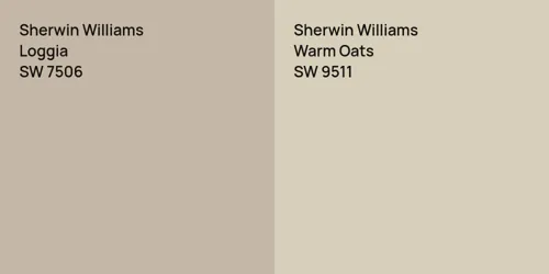 SW 7506 Loggia vs SW 9511 Warm Oats