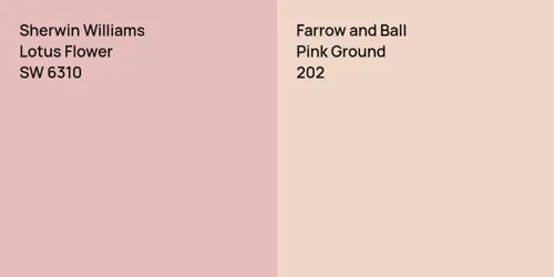 SW 6310 Lotus Flower vs 202 Pink Ground