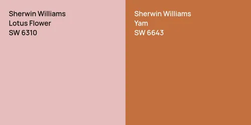 SW 6310 Lotus Flower vs SW 6643 Yam