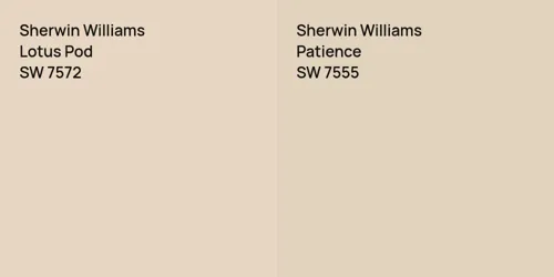 SW 7572 Lotus Pod vs SW 7555 Patience