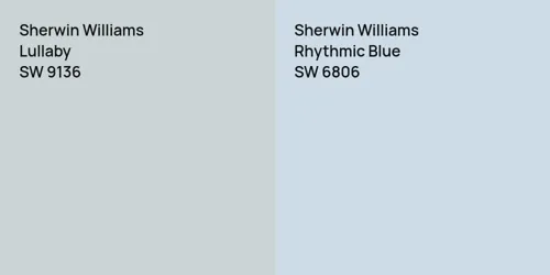 SW 9136 Lullaby vs SW 6806 Rhythmic Blue