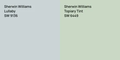 SW 9136 Lullaby vs SW 6449 Topiary Tint