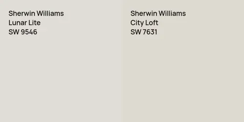 SW 9546 Lunar Lite vs SW 7631 City Loft