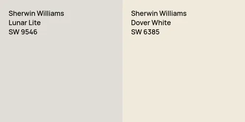 SW 9546 Lunar Lite vs SW 6385 Dover White