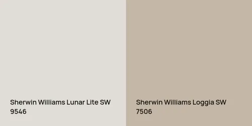 SW 9546 Lunar Lite vs SW 7506 Loggia