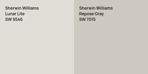 SW 9546 Lunar Lite vs SW 7015 Repose Gray