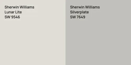 SW 9546 Lunar Lite vs SW 7649 Silverplate