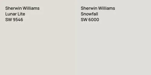 SW 9546 Lunar Lite vs SW 6000 Snowfall