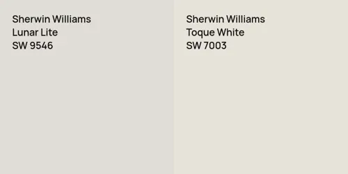 SW 9546 Lunar Lite vs SW 7003 Toque White