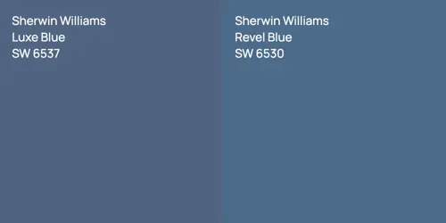 SW 6537 Luxe Blue vs SW 6530 Revel Blue