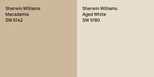 SW 6142 Macadamia vs SW 9180 Aged White