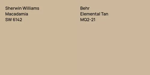 SW 6142 Macadamia vs MQ2-21 Elemental Tan