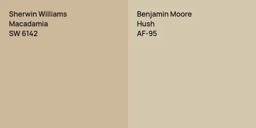 SW 6142 Macadamia vs AF-95 Hush