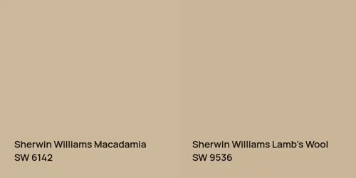 SW 6142 Macadamia vs SW 9536 Lamb's Wool