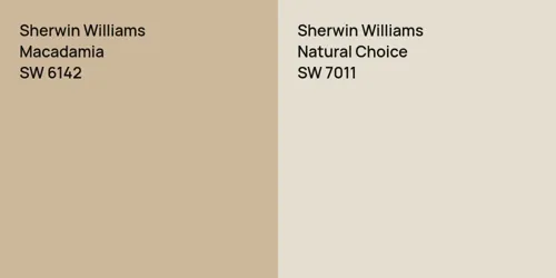 SW 6142 Macadamia vs SW 7011 Natural Choice