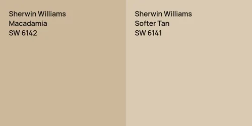 SW 6142 Macadamia vs SW 6141 Softer Tan