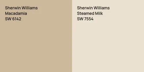 SW 6142 Macadamia vs SW 7554 Steamed Milk