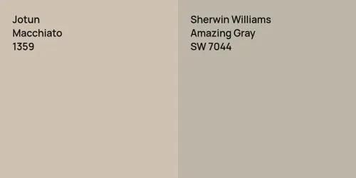 1359 Macchiato vs SW 7044 Amazing Gray